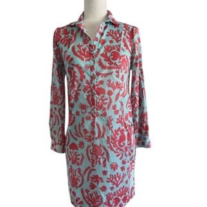 Lilly Pulitzer Shirt Dress Seahorse Coral